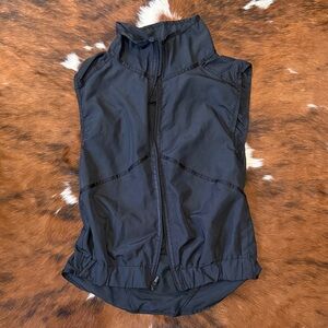 Champion Black Windbreaker Running Vest with Back Pocket.